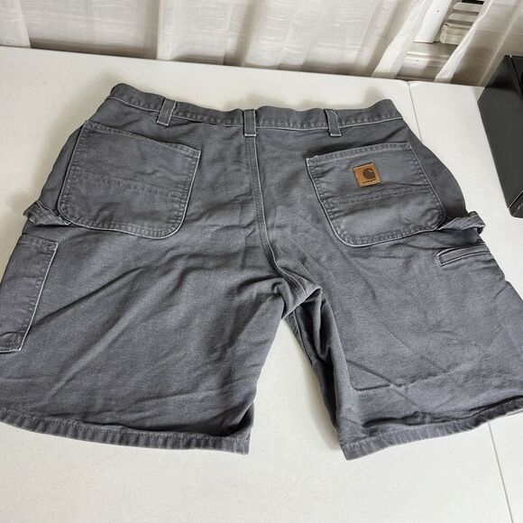 Carhartt Duck Shorts Mens Size 38‎ Carpenter Gray B185 GVL 100% Cotton EUC! - Picture 8 of 10